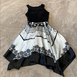 Black and White Asymmetrical Dress